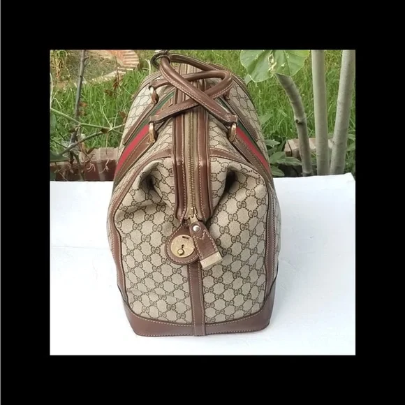 Fabulous Vintage Gucci Supreme Overnight Weekend Travel Train Boston Bag $2,400 - Picture 9 of 9